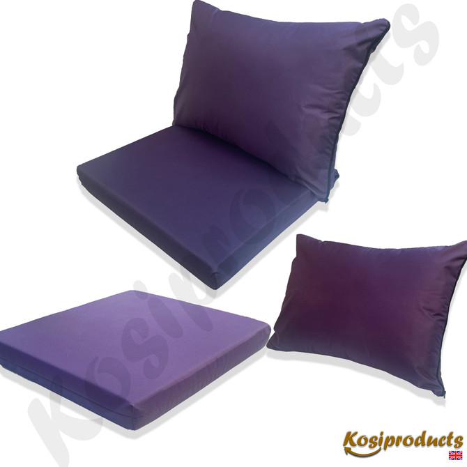 Rattan Replacement Cushions and Seats Pads for Keter Allibert California Purple Set 4
