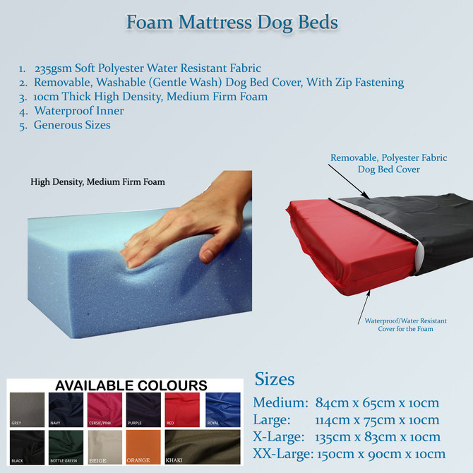 Waterproof Dog Bed Soft Polyester Fabric Removable Cover Specifications