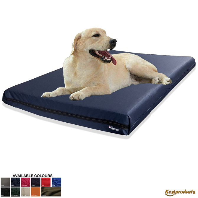 Waterproof Orthepaedic Dog Bed Mattress, Navy Blue Water Resistant Polyester Cover-1