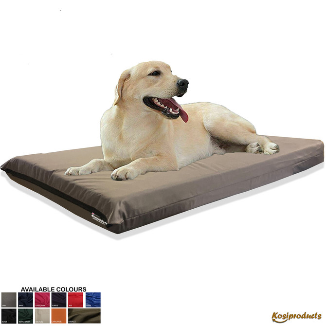 Waterproof Orthopedic Dog Bed Mattress, Grey Water Resistant Polyester Cover-1