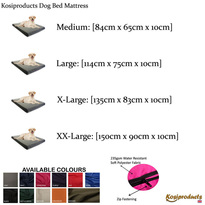 Waterproof Orthopedic Dog Bed Soft Polyester Fabric Removable Cover Dimensions