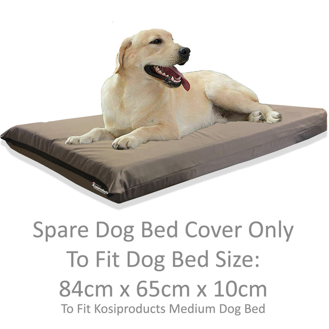 Water Resistant Dog Bed Replacement Grey Cover, Medium -Kosipet