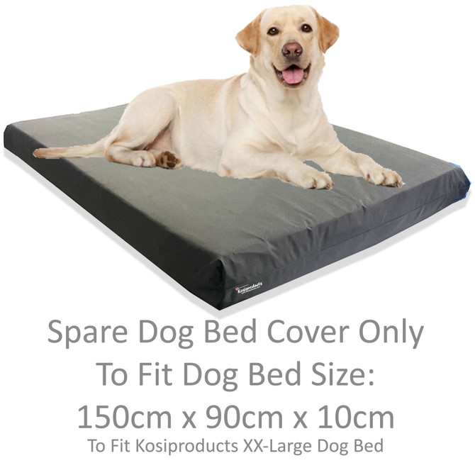 Water Resistant Dog Bed Replacement Black Cover, XX-Large -Kosipet