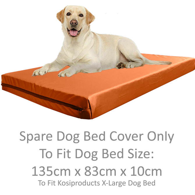 Water Resistant Dog Bed Replacement Orange Cover, X-Large -Kosipet