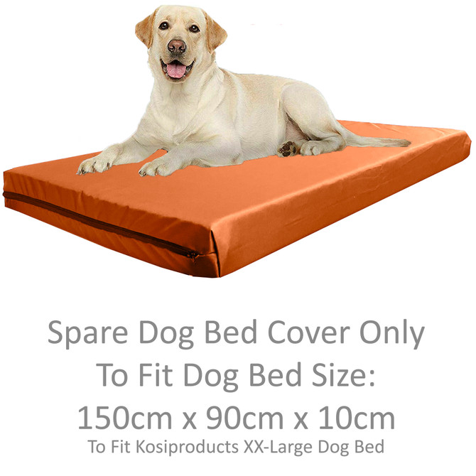 Water Resistant Dog Bed Replacement Orange Cover, XX-Large -Kosipet