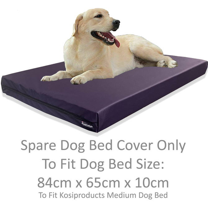 Water Resistant Dog Bed Replacement Purple Cover, Medium -Kosipet