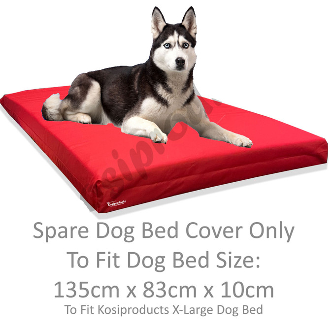 Water Resistant Dog Bed Replacement Red Cover, X-Large -Kosipet