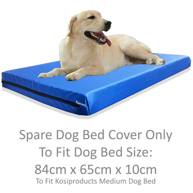 Water Resistant Dog Bed Replacement Royal Blue Cover, Medium -Kosipet