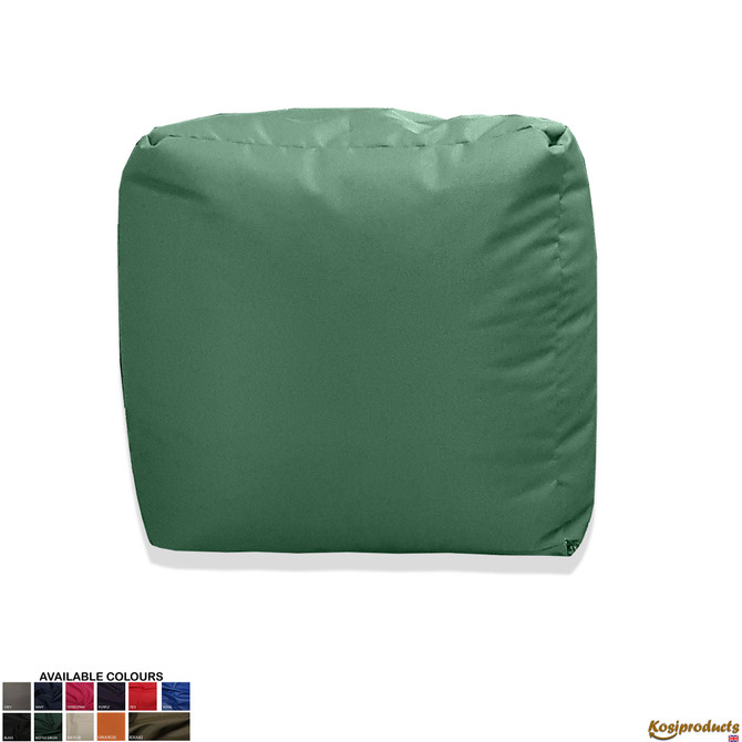 Ottoman Bean Bag Footstool Pouf Green Main 1