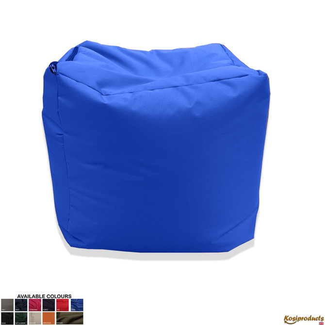 Ottoman Bean Bag Footstool Pouf Royal Blue Main 3