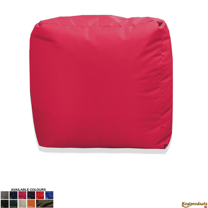 Ottoman Bean Bag Footstool Pouf Red Main 1