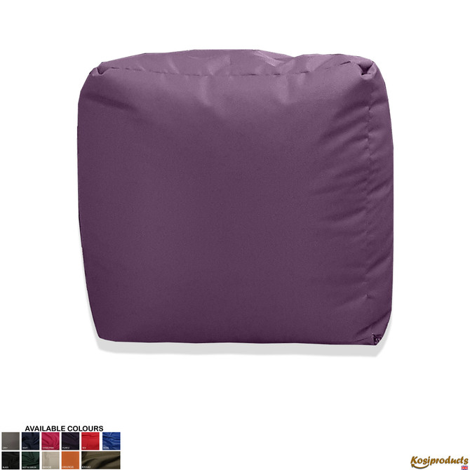 Ottoman Bean Bag Footstool Pouf Purple Main 1