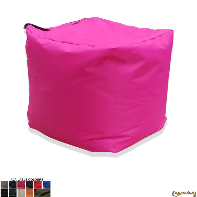 Ottoman Bean Bag Footstool Pouf Pink Main 3