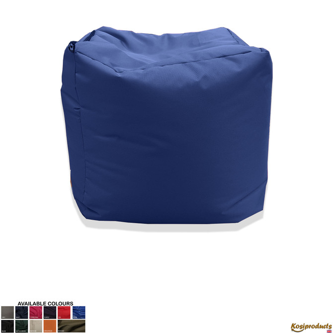 Ottoman Bean Bag Footstool Pouf Navy Blue Main 3