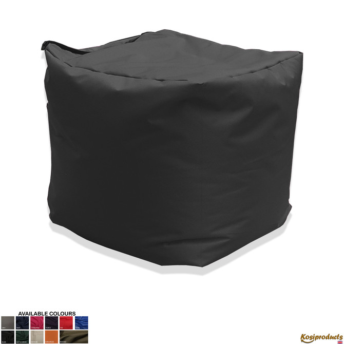 Ottoman Bean Bag Footstool Pouf Grey Main 3