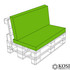 Lime Green Pallet Seat and Back-1