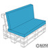 Turquoise Pallet Seat and Back-1