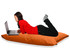 Large Beanbag Floor Cushions, Floor Pillow Orange Model-3