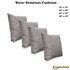 Outdoor Cushions for Pallet and Rattan Furniture Square Grey-4 Pack