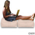 Beige Floor Cushion Pillow Beanbag Thick Outdoor Garden Chair Seat Cushion-8