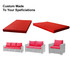 Custom Made Crash Mats, Seating Pads Red 4cm Thick 4cm Thick