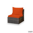 Orange Rattan Seat and Back