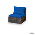 Royal Blue Rattan Seat and Back