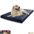 Waterproof Dog Bed Mattress, Navy Blue Water Resistant Polyester Cover-1