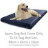 Water Resistant Dog Bed Replacement Navy Blue Cover, Medium -Kosipet