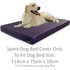 Water Resistant Dog Bed Replacement Purple Cover, Large -Kosipet