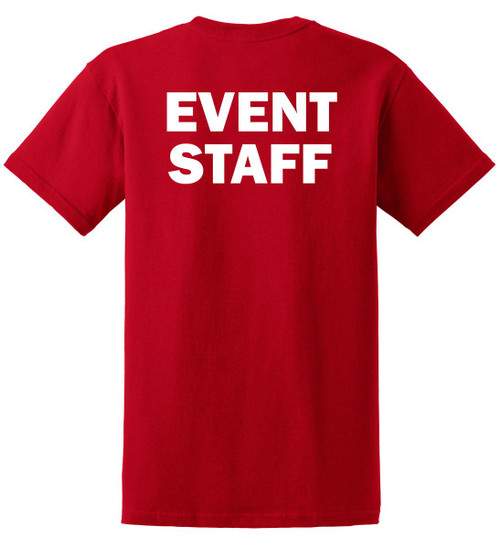 Staff Cotton T-Shirts Printed Back,Red