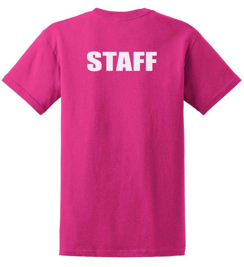 Staff Cotton T-Shirts Printed Back,Heliconia