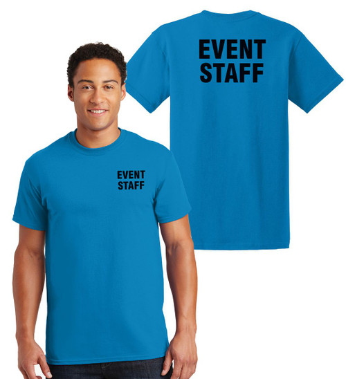 Event Staff Cotton T-Shirts Printed Left Chest and Back,Orange