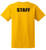 Staff Cotton T-Shirts Printed Back,Yellow