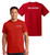 Volunteer Cotton T-Shirts Printed Left Chest and Back,Red