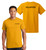 Volunteer Cotton T-Shirts Printed Left Chest and Back,Gold