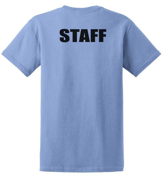 Staff T-Shirts Printed Back,Carolina