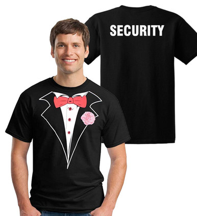 Classic Tuxedo T-shirt with Security on the back