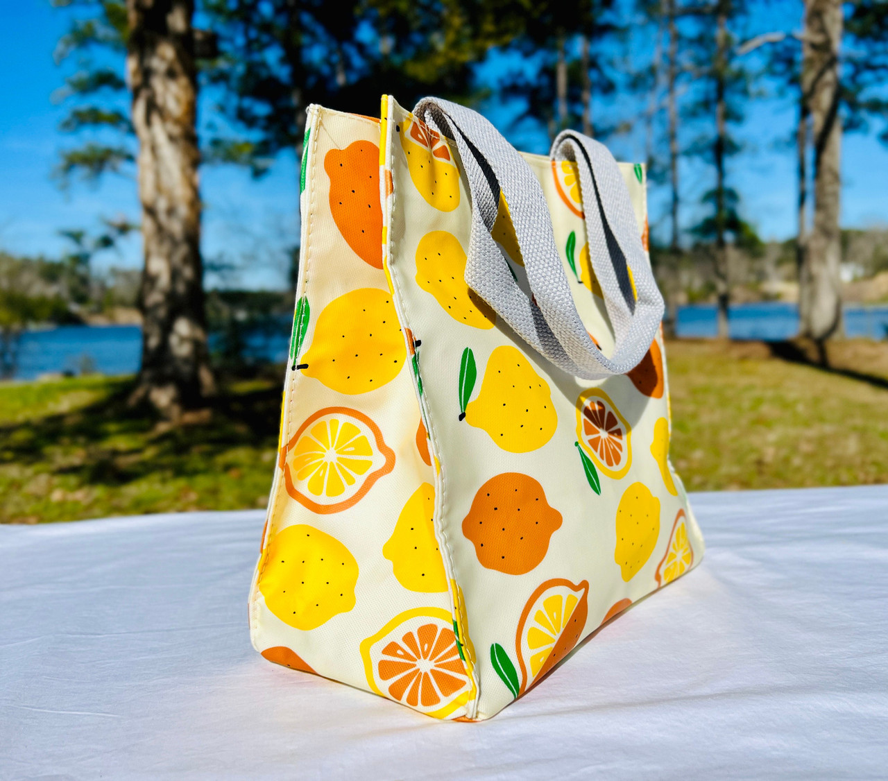Fresh Yellow Lemon Tote - INDIGO N WHALES