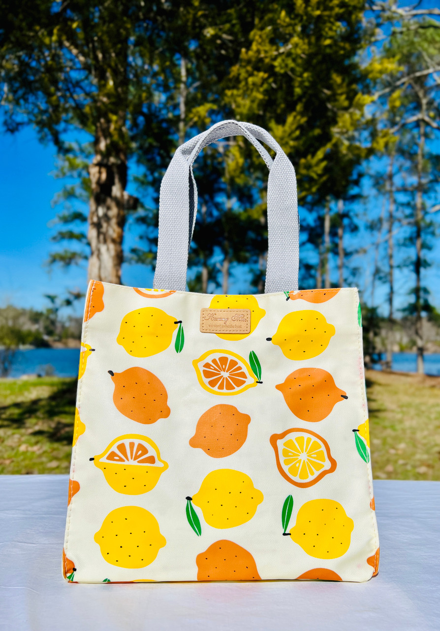 Fresh Yellow Lemon Tote - INDIGO N WHALES