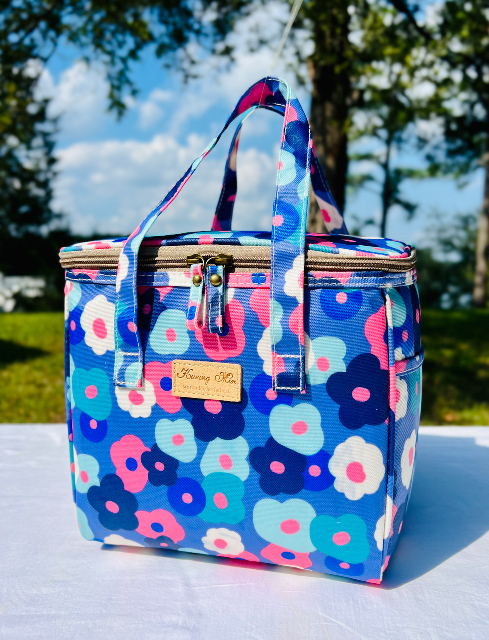 Indigo And Whales Purple Insulated Lunch bag for Women, MidSummer