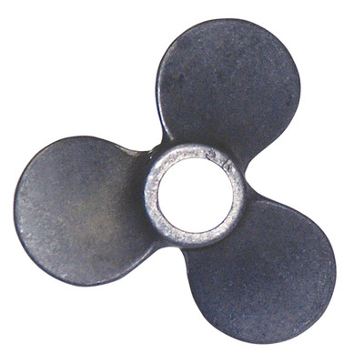 Barrel Mixer Propeller Blade, 4in Dia. 1/2in Bore, Stainless Steel