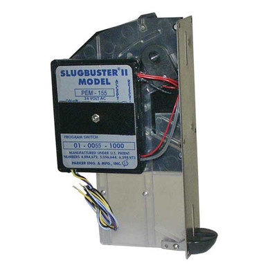 Slugbuster 2 Model PEM155 Coin Acceptor, 3in Face, Short Drop, Two Coins, Single Slot