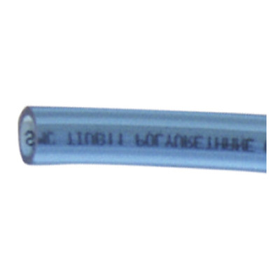 Tubing, 1/2in O.D. x 3/8in I.D. 145PSI, 100ft L, Polyurethane, Transparent Blue