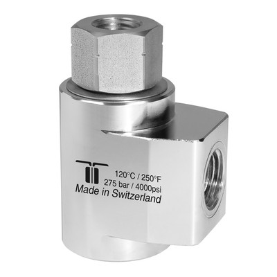 Mosmatic Swivel, 3/8in FPT x 1/4in FPT, 4000PSI, 250°F, 200RPM, Stainless Steel, WDCS Series 43.902
