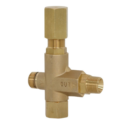 Pressure Sensitive Unloader, 3/8in FPT Inlet/Discharge/Bypass, 6GPM, 2000PSI, 180°F, Cat Pumps 7500S