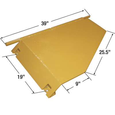 Surface Conveyor, Entrance End Cover Plate, 39in x 25-1/2in x 9in x 19in