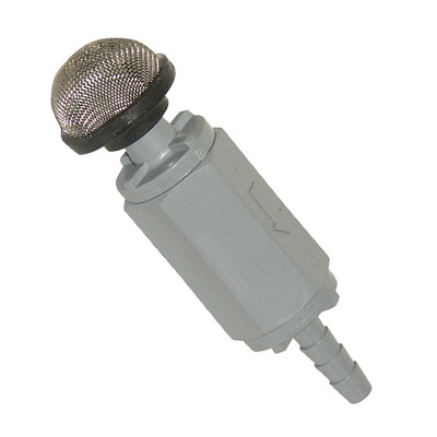 Foot Valve with Suction Screen Inlet x 3/8in Barb Outlet, Gray PVC, 426 Series, Specialty 5722990