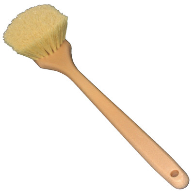 Wheel Well Medium Stiff Poly Scrub Brush, 20in L, 2in Bristle L, Creme Polypropylene Bristles, S.M. Arnold 85-607