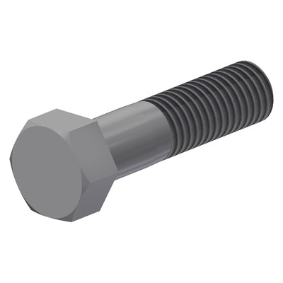 Hex Bolt, 5/8-11 x 2-1/2in, Zinc Plated Steel, Grade 5, Pack of 25, 017582